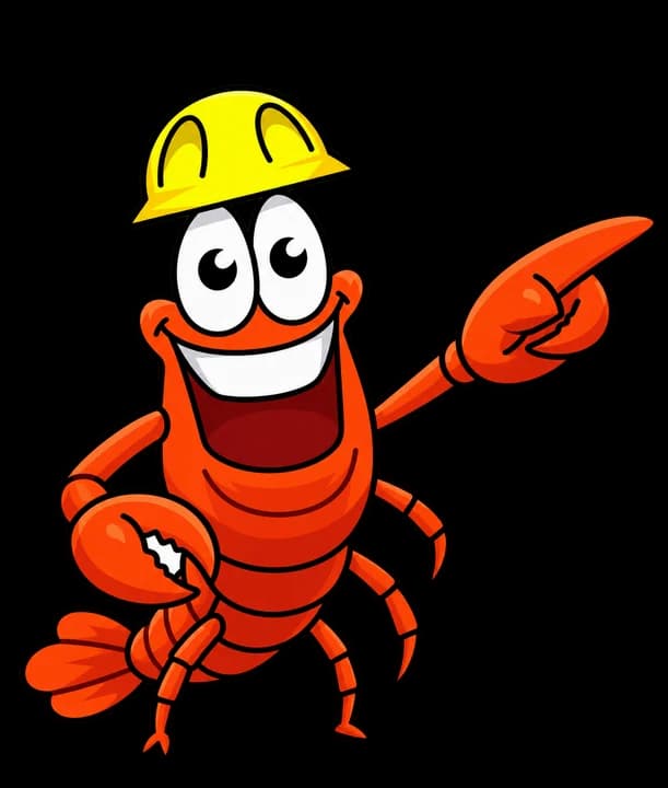 KoKo crawfish pointing toward the next step